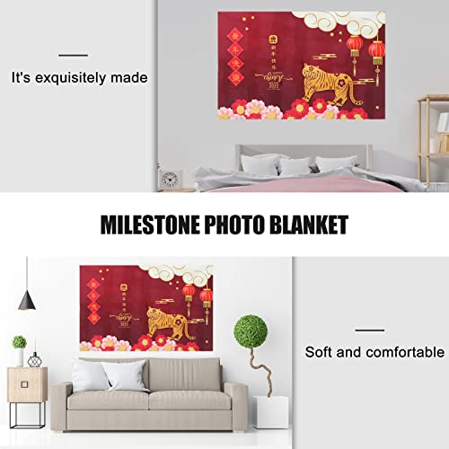 Homoyoyo Vibe zodíaco ano tigre fundo pano mola festival pano de fundo festivo foto prop