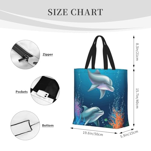 Tote Bag for Women Reusable Grocery Bags Dragonflies Grey Tote Bag with Inner Pocket Travel Tote for Shopping2