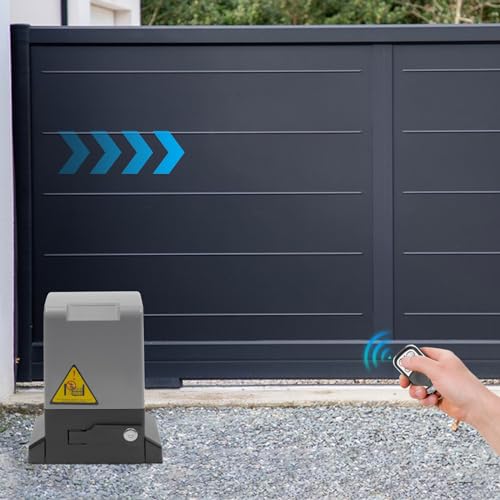 Apri cancello scorrevole 800 kg 370 W 220 V motore automatico apriporta con 2 telecomandi e chiavi per porta del garage