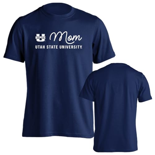 Sport Your Gear Utah State Aggies Mom Short Sleeve T-Shirt Navy 2X-Large
