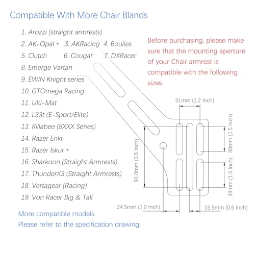 EG STARTS 2 Set Flight Sim Game Joystick Throttle & Hotas Chair Mounts Systems Compatible for Thrustmaster T.16000M FCS, SimTask Farmstick, Hotas Warthog, Logitech X52, X56 Chair Mount
