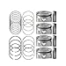 Zieichy Oversize +0.50MM Piston & Rings Set Fit for 2012-2017 Hyundai Kia Accent Rio Veloster1.6L DOHC,Replace 23410-2B600, 23041-2B610, 23041-2B620