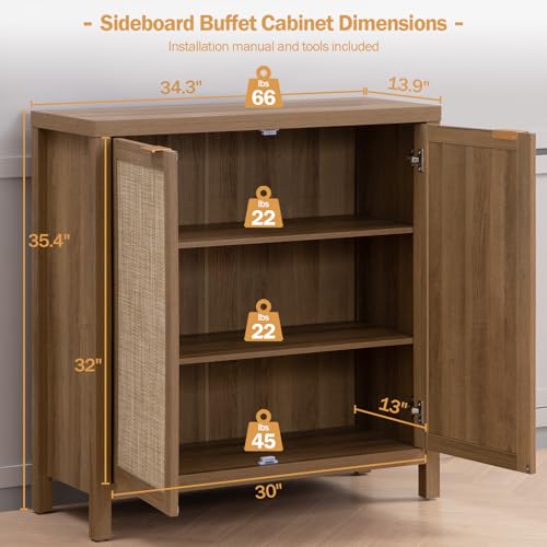 Sicotas Rattan Sideboard Buffet Credenza Cabinet thumb #2