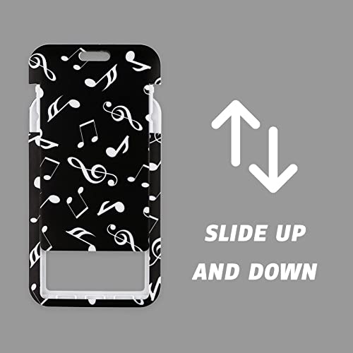 Bkbkaak 008040607 Black Badge Holder With Retractable Reel Music Note Lanyard Id Holder thumb #5