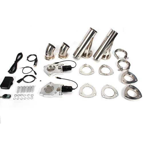 Clapet D'Échappement Électrique 2,25" / 57mm - Kit Complet Avec Télécommande - Acier Inoxydable Pour Voiture