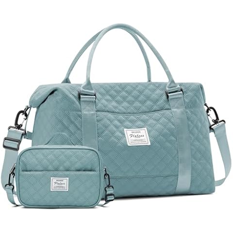 Travel Bag for Women, Overnight Duffel Weekender Bag with Toiletry Bag,Gym Bag with Wet Pocket,Personal Item Carry On Bag Cover