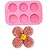 X-Haibei 6-Cavity Round Mixed Mooncake Chocolate Jello Soap Lotion Bar Silicone Mold 2oz