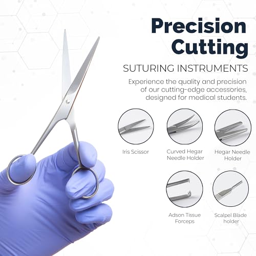 Image of Clyo PrecisionX 5 Suture Practice Kit - Complete Suturing Practice Kit for Medical Students & Professionals | Realistic Silicone Pad, Durable Tools & Pre-Cut Wounds | Suturing ebook Included