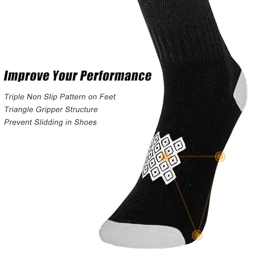 Luwint Non Slip Knee High Soccer Socks, Grip Sport Socks, Anti-Slip Athletic Soccer Football Running Volleyball4