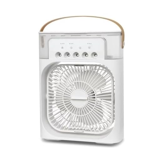 Ventilador Portátil de Mesa Mini Ar Condicionado Umidificador Climatizador Pode Colocar Gelo Luz Led ELXS