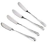 Stainless Steel Cheese Spreader Jam Butter Spreaders Cream Knife Silver, Packs of 4