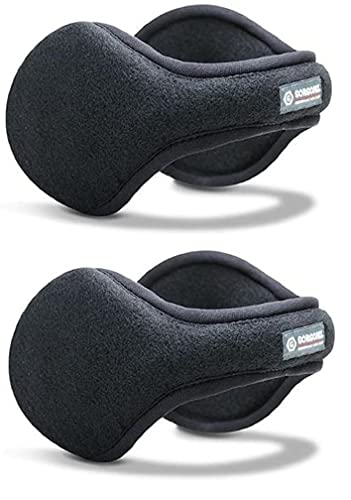 180s Men's Gorgonz Basic Fleece Ear Warmers (Black, 2 Pack)