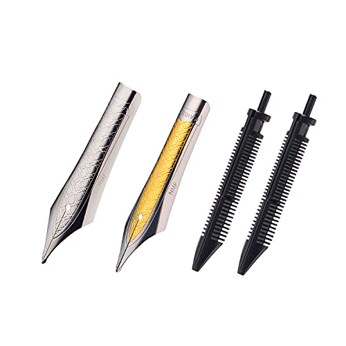 erofa 2 PCS Kaigelu Fountain Pens East Asia Calligraphy Nib (NMF Nib) with Feed, No.6 Size - Rhombus Mark