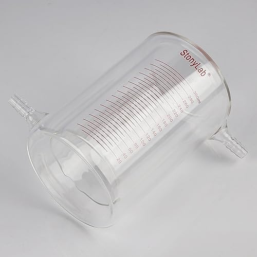 Bécher à double enveloppe en verre stonylab double couche gradué 300ml - 5