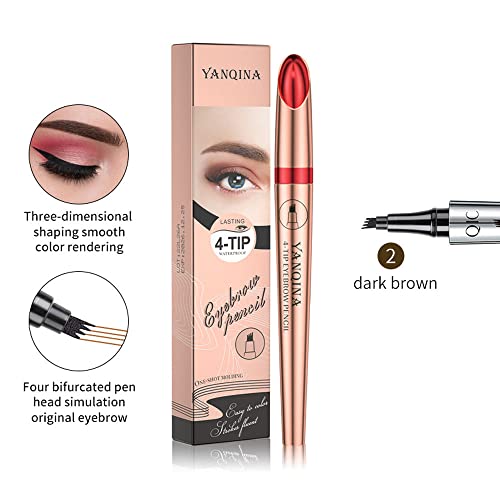 3Pcs 4D Silk Fiber Mascara Set, 2 In 1 Mascara & Eyeliner & Eyebrow Pencil (Brown) Set,Waterproof Mascara,No Clumping, Long-Lasting,Natural-Lookingthickening Effect Brows And Stays On All Day #TOP7