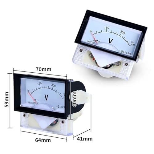 Voltmètre CC à aiguille 300V 85C17 pour tableau électrique de format compacto - 2
