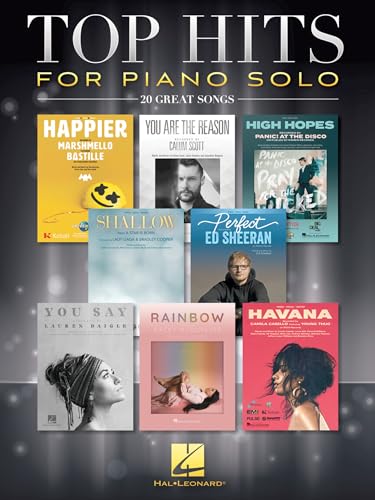 Top Hits for Piano Solo Songbook | 20 Contemporary Pop Songs Arranged for Piano Sheet Music Solo Performance | Easy to Intermediate Pop Piano Arrangements | Modern Music Score Collection for Pianists