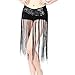Women's Tribal Fringe Tassel Dynamic Belts Hip Scarf for Belly Dance Costume and Performance Practice