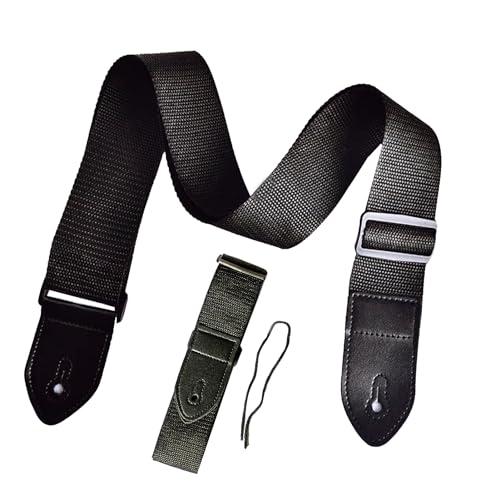 Yerozhui Tracolla per Chitarra elettrica, acustica, basso e ukulele - Regolabile per Adulti e Bambini - Comfort e Durabilità con Pelle in Microfibra