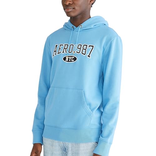 AEROPOSTALE Men's Aero Logo Popover Hoodie-Across Chest3