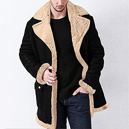 Mens Hooded Jackets,Overcoat Heavyweight Snow Coat Regular Overcoat For Men Fleece Jackets & Coats #TOP1