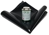 Tarp Repair Kit: 2'x2' 18oz Vinyl Patch and HH-66 Vinyl Cement (Black)