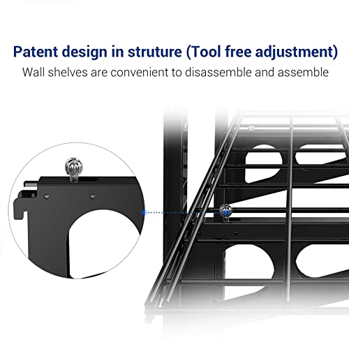 Fleximounts 3-Tier 1X4Ft Garage Storage Wall Shelving 12-Inch-By-48-Inch Per Shelf Height Adjustable Floating Shelves (Black) #TOP2