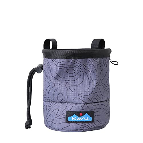 KAVU Peak Seeker Chalk Bag for Rock Climbing, Gymnastics, and Weightlifting-Stone Topo