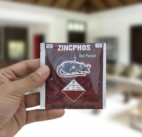Image of TGS Zincphos Rat Control Powder for Rats 10g, Pack of 10