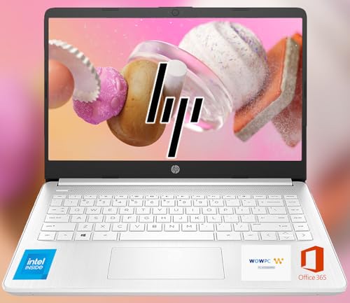 HP 14 Ultrabook�AIntel CPU�A8GB RAM�A1.6TB�X�g���[�W (64GB �I���{�[�h 512GB�|�[�^�u���h���C�u + 1TB OneDrive)�A�ő�12���Ԃ̃o�b�e���[�AWindows 11 Pro�A�X�m�[�t���[�N�z���C�g�A