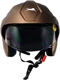 TVS Lightweight Half Face Helmet for Men and Women with Clear Visor, ISI Certified Helmet, Safety with Comfort, Smooth Fin... Price In India
