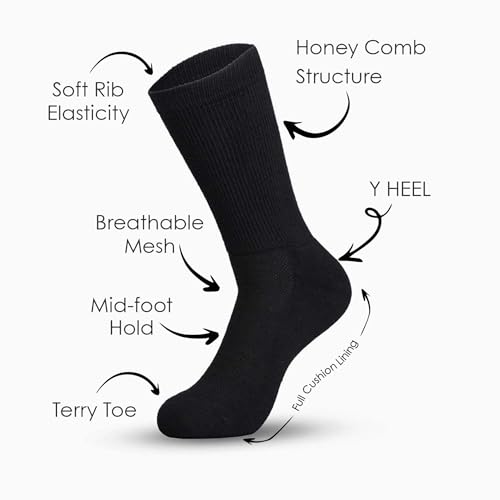 Image of Montac Diabetic Socks for Men & Women, Cotton Socks । Helps In Diabetic Neuropathy । Reduction Of Gangrene Chances । Increase Blood Circulation, Free Size