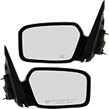 Kool Vue Driver & Passenger Side Power Heated Mirrors for Ford Fusion 2006-2010 with 2 Caps Models Without Electronics & Premium Package