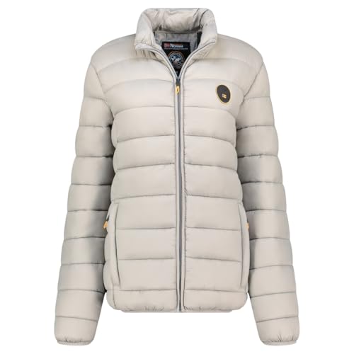 Geographical Norway ATIKAMAP para Mujer – Anorak ligero acolchado de media temporada – Chaqueta caliente de uso diario – Chaqueta de exterior cortavientos con capucha desmontable – Estilo urbano otoño