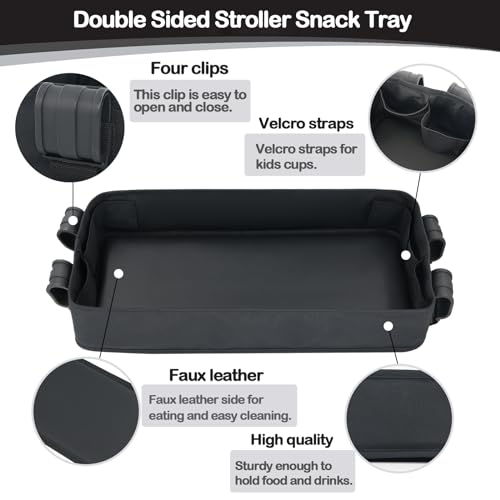 Plateau de poussette Wonderfold W4 finitions luxe en similicuir - 3