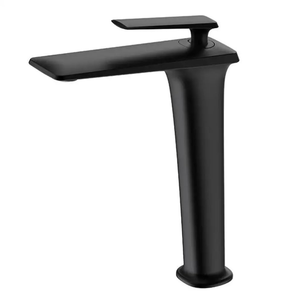 Blyqxs Black Basin Faucet Bathroom Sink Faucet, Single Handle Faucet Basin Taps Hot Cold Mixer Tap 88600(Black)