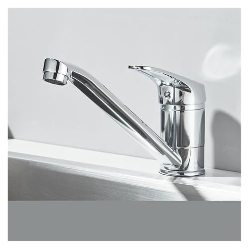Mitigeur d'eau chaude froide pour une salle de bains moderne et lavabo de comptoir élégant