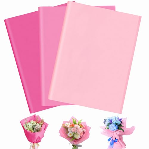 Jwssor Pink Tissue Paper 30sheets Pink Wrapping Paper 50x35cm Multi Colored Tissue Paper