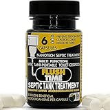 FLUSHTIME Flushable Septic Tank Treatment Capsules | 6 Month Supply – 6 Capsules | Eco-Friendly Nano-Tech Formula for Homes, RVs, Boats | Prevent Backups & Odors | Easy to Use | Made in USA