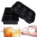 Produktbild EWQG-Pfanne Eiswürfelschalen Silikonform - 2er-Set, Sphere Ice Ball Maker, Easy Release, Wiederverwendbar und BPA-frei