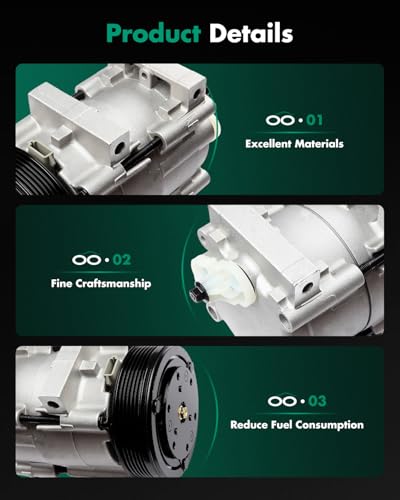 Image of SCITOO AC Compressor fit for ford for Escape 2.0L 2001 2002 2003 2004, Air Conditioning Compressor fit for Mazda for Tribute 2.0L 2001 2002 2003 2004 EFY26145Z DW57144 1520700