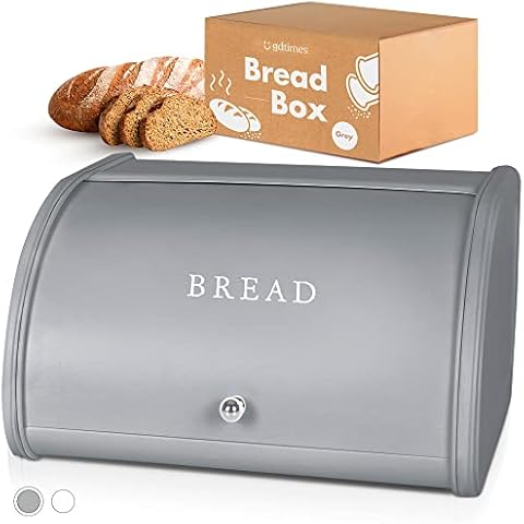 Bread Box for Kitchen Countertop, Bread Container Metal Bread Saver, Bread Storage Container Bread Boxes, Bread Keeper Kitchen Farmhouse Bread Box, Rustic Breadbox Vintage Bread Holder Large Bread Box Cover