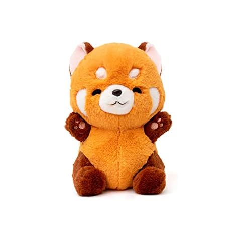 GRTLPOK Kute Kawaii Panda Sister Plush Doll Toy Little Raccoon Soft Stuffed Animal Hugging Pillow Gifts for Valentine's Gift, Christmas for Boys and Girls (1. A) Cover