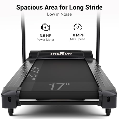 Image of THERUN Incline Treadmill, Treadmills for Running and Walking, 400 lbs Weight Capacity Folding Treadmill with 0-16% Auto Incline, Wide Belt, 4.0 HP, App, Heart Rate