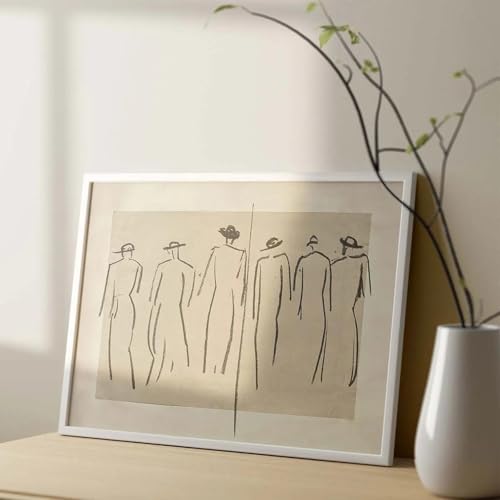 Toile peinture dessin de personnage : affiche d'art rétro inspirante pour votre foyer chaleureux