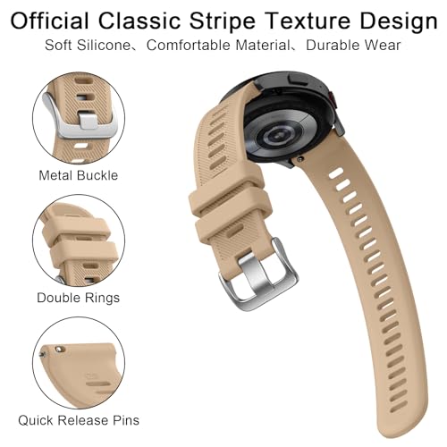 Image of Tobfit Straps Compatible with Garmin Vivoactive 5 /3,Venu Sq /Venu Watch Band for Women Men, 20mm Soft Silicone Sport Strap for Garmin Vivoactive 3 /5, Vivomove HR, Forerunner 245 /645 Music
