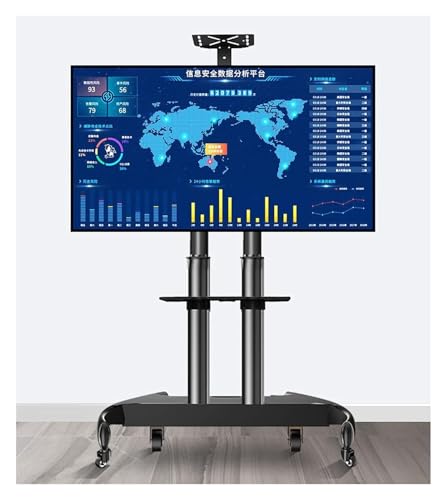 Base móvil para TV con ruedas y estantes miniatura 5