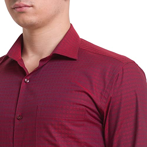 Image of Park Avenue Men's Pure Cotton Structure Pattern Slim Fit Semi Cutaway Collar Full Sleeve Ceremonial Shirt