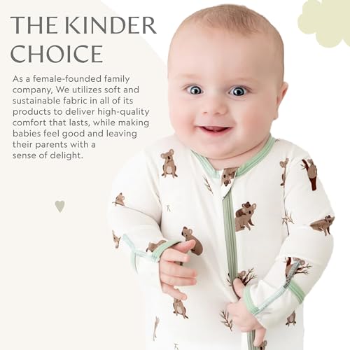 Image of Bamboo Little Soft Baby Footie Pajamas, Baby Clothes, Newborn Sleepers, 95% Viscose and 5% Spandex, 0-24 Months