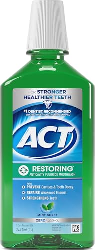 ACT Restoring Zero Alcohol Fluoride Mouthwash...